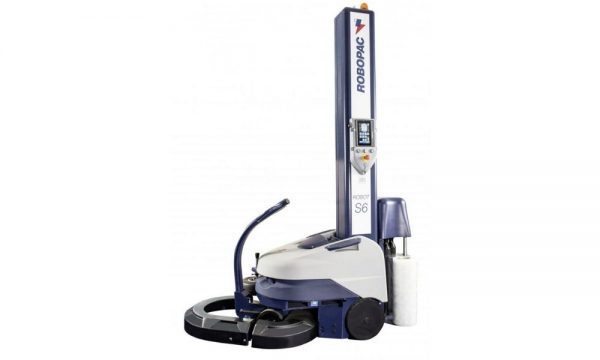 Portable semi-automatic stretch wrapper