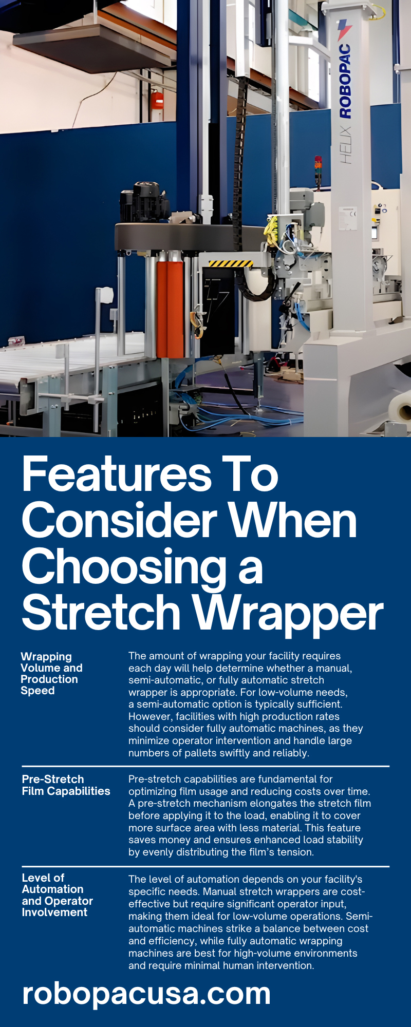 Features To Consider When Choosing a Stretch Wrapper