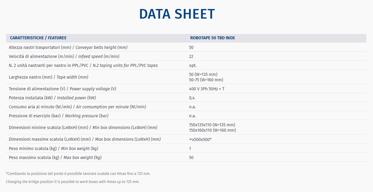 Robotape 50 TBD INOX Robotape 50 TBD INOX