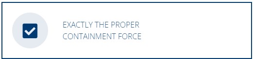 Exactly the proper containment force Exactly the proper containment force