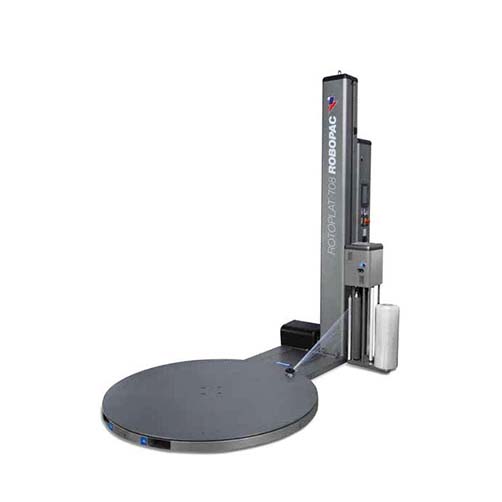 Stainless steel Rotoplat semi-automatic turntable stretch wrapper