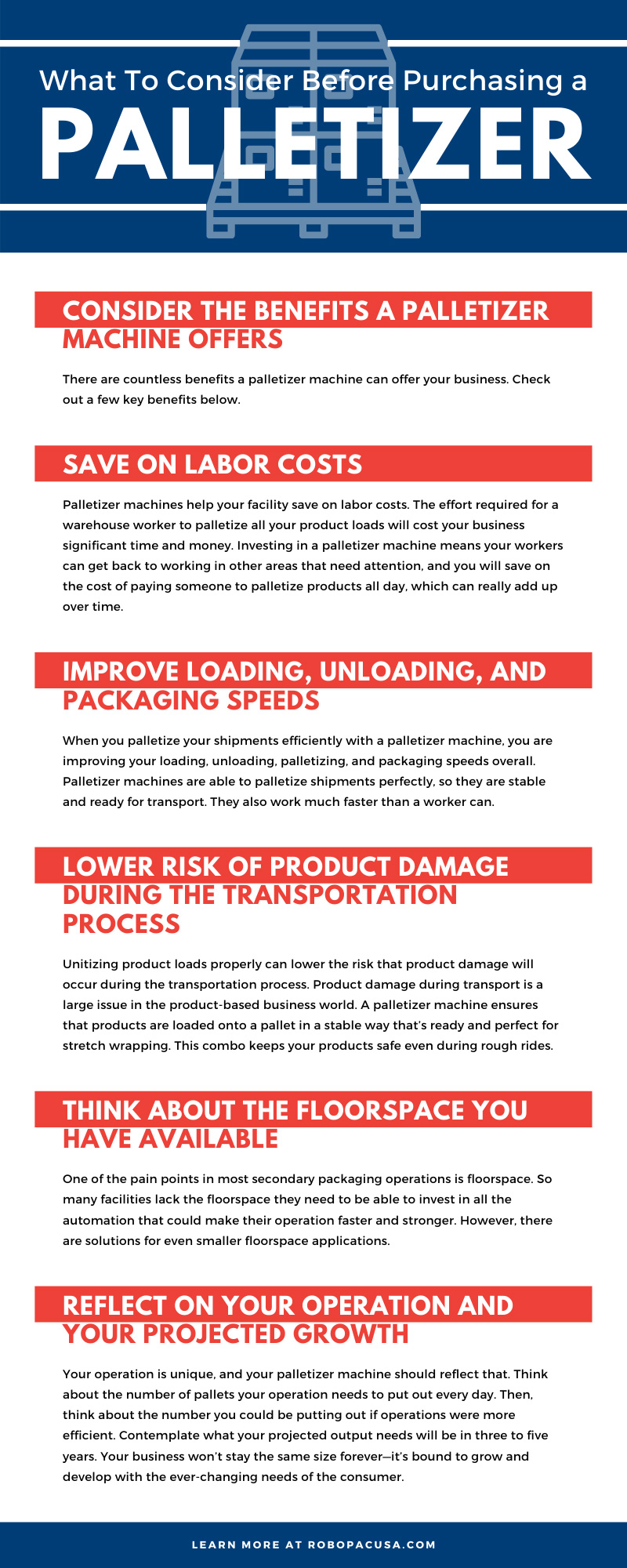 Purchasing a Palletizer